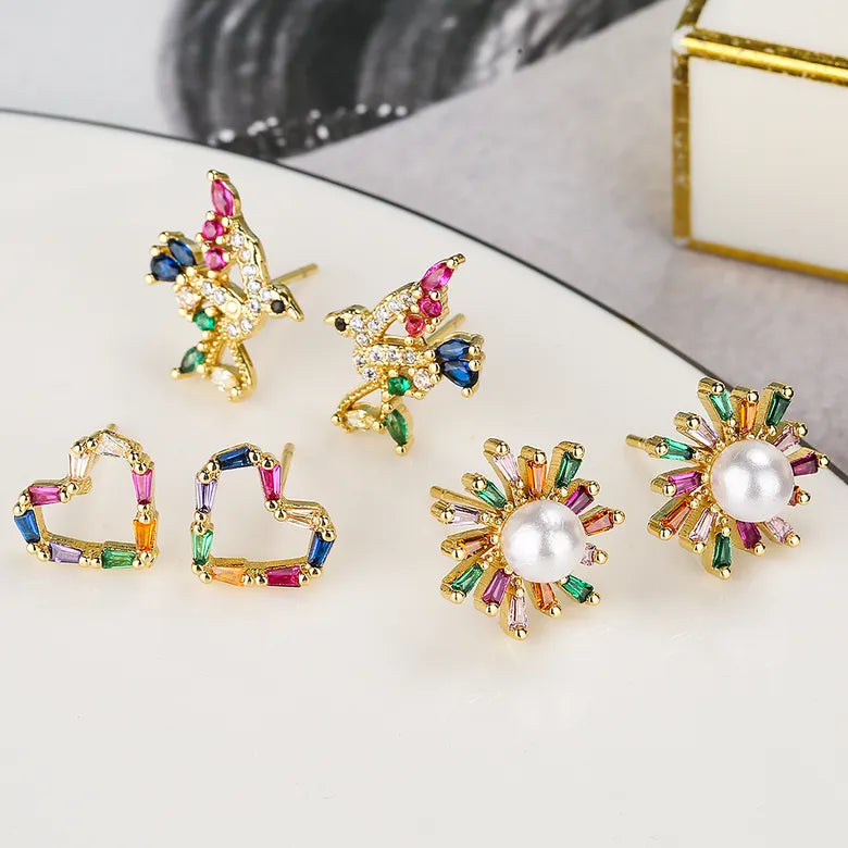 Pendientes 'Alado Dorado' chapado en oro de 18k