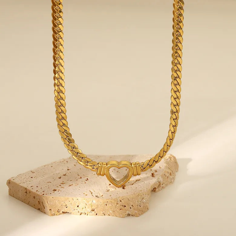Collar "Golden Heart Essence" acero inoxidable