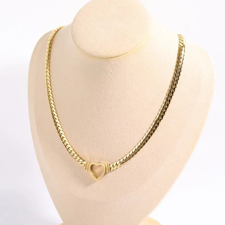 Collar "Golden Heart Essence" acero inoxidable