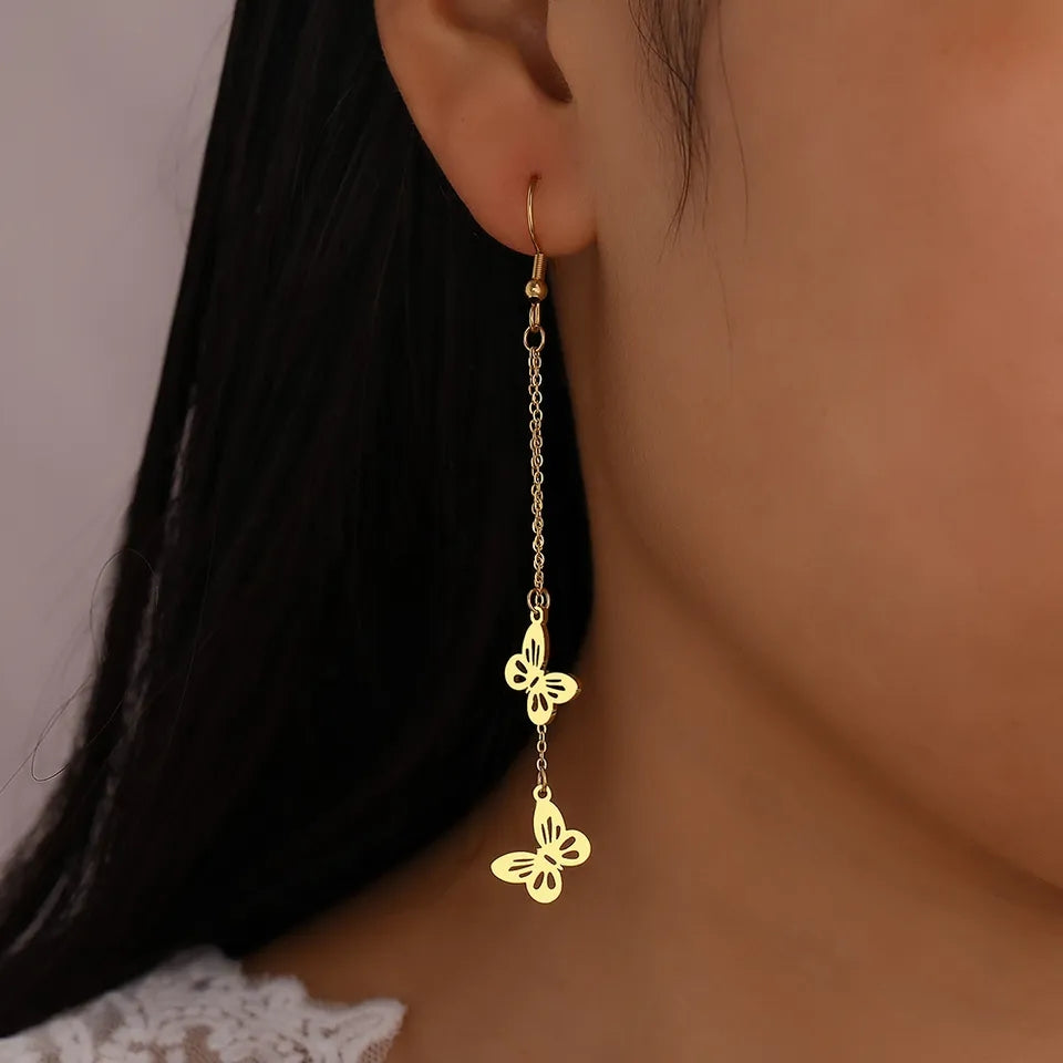 Pendientes de mariposa acero inoxidable