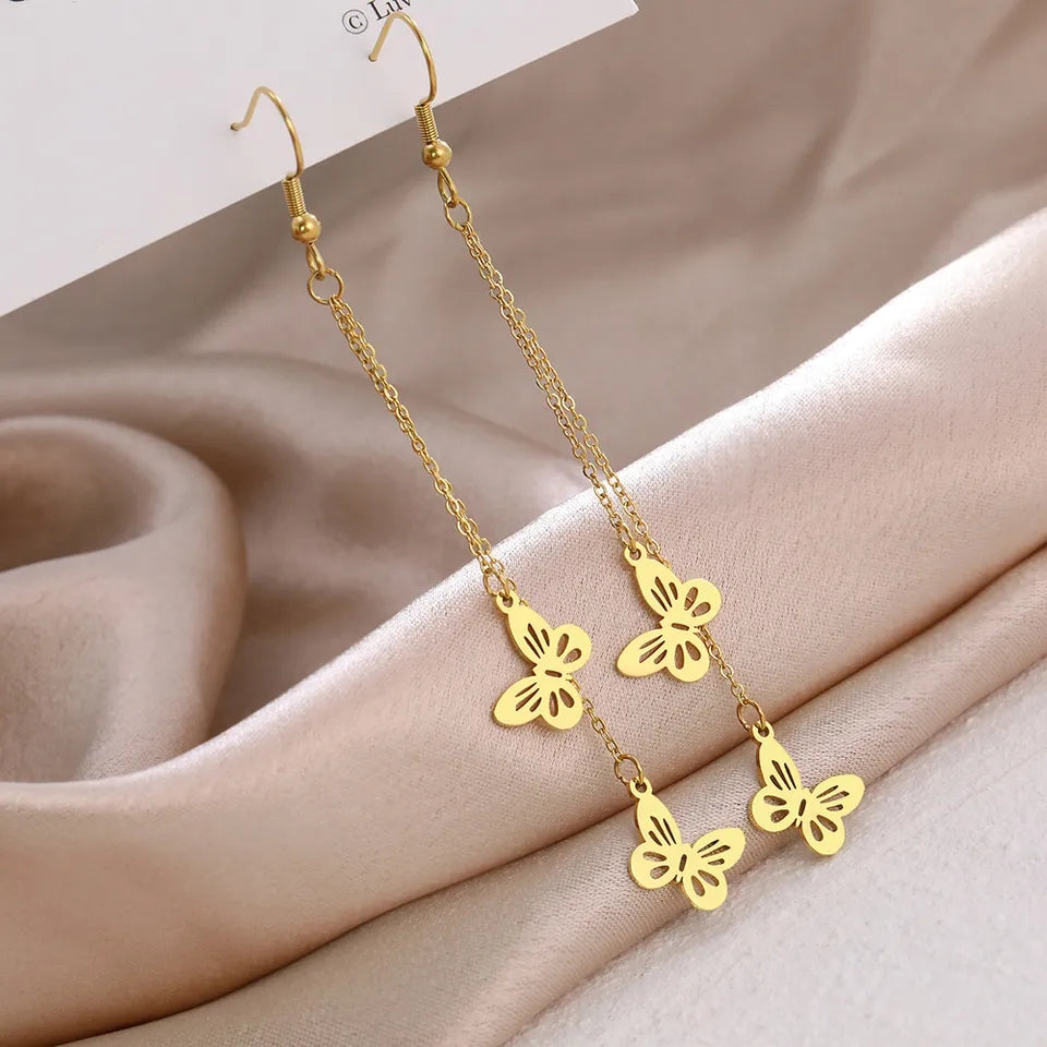 Pendientes de mariposa acero inoxidable