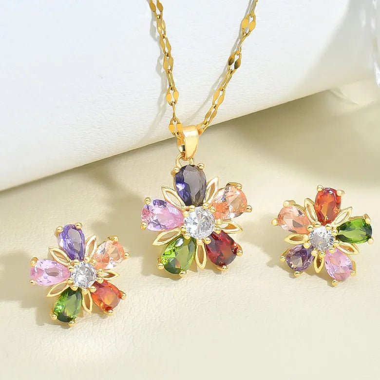 Conjunto "encanto floral" acero inoxidable