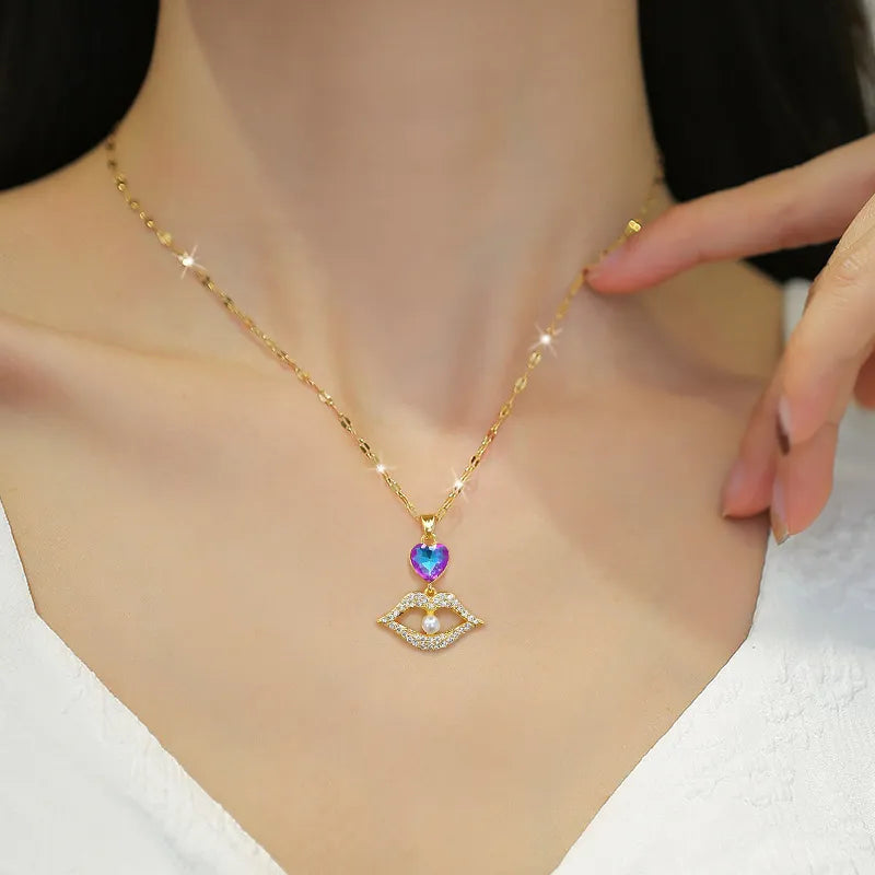 Collar de Labios en Acero Inoxidable