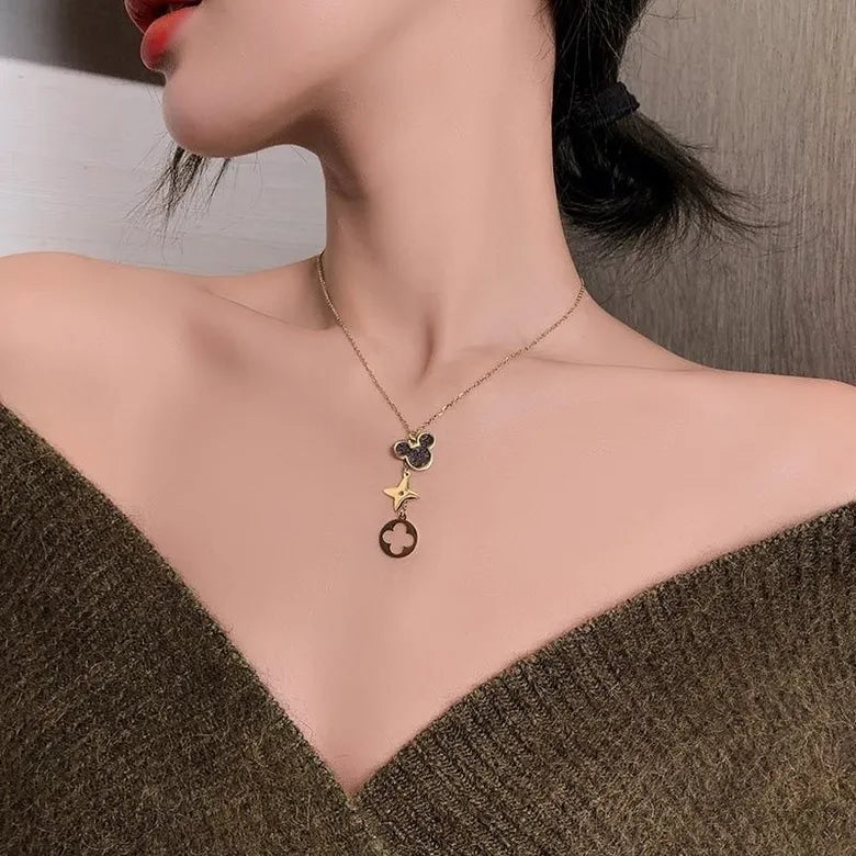 Conjunto "Golden Mickey" acero inoxidable