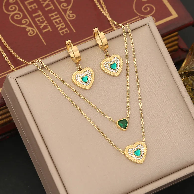 Conjunto " Green Heart Luxury" acero inoxidable