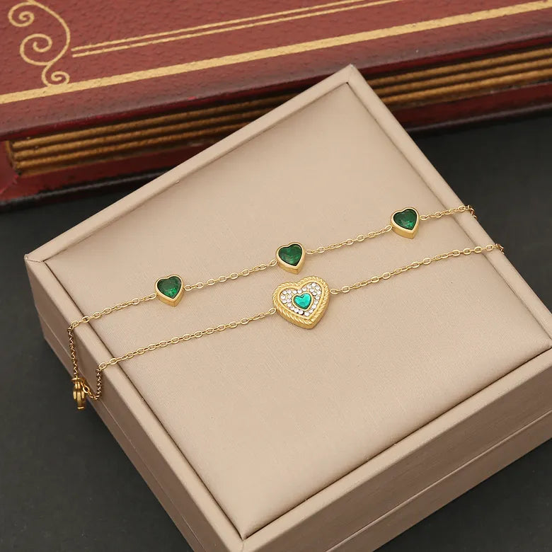 Conjunto " Green Heart Luxury" acero inoxidable