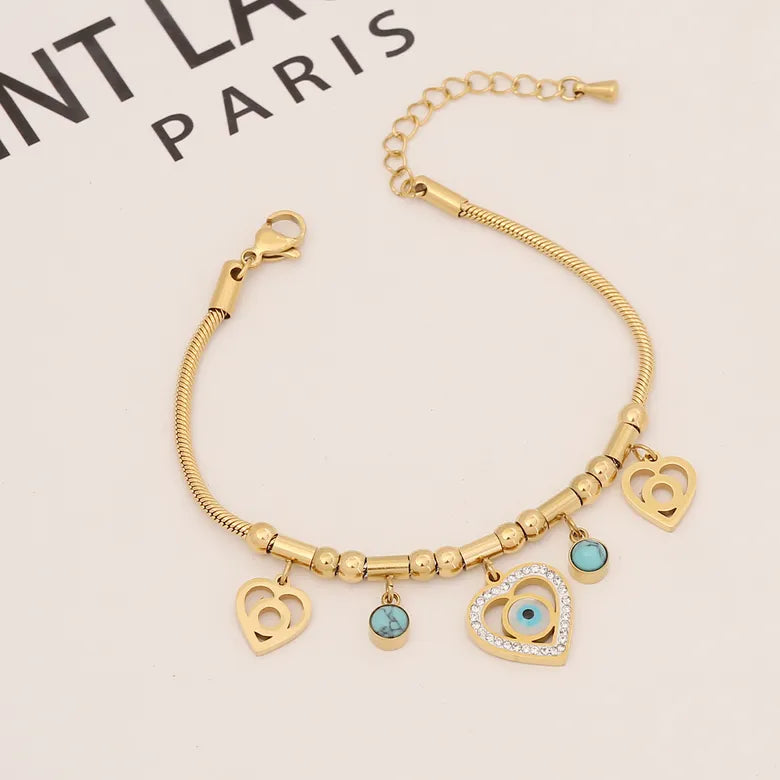 Pulsera "Devil's Eye Heart" acero inoxidable