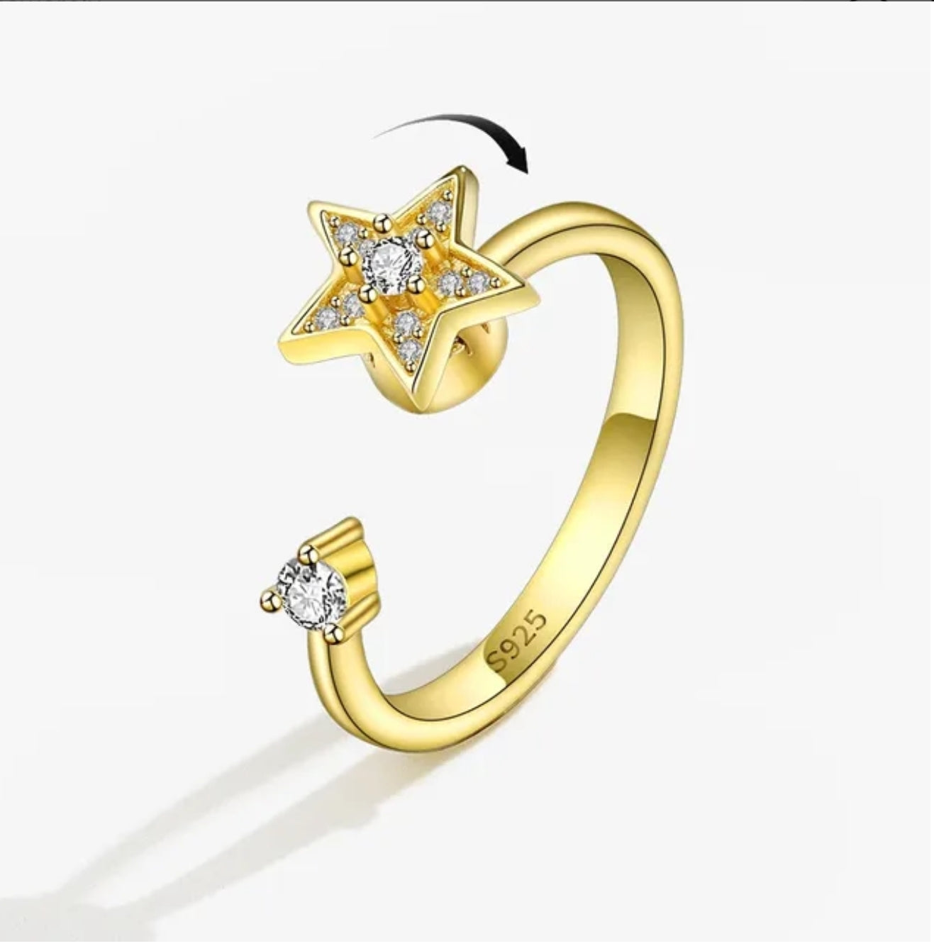 Anillo estrella giratorio