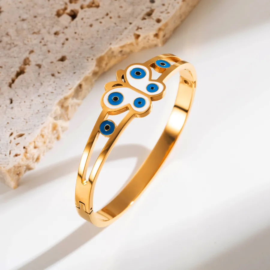 Pulsera "Blue Butterfly Charm" acero inoxidable