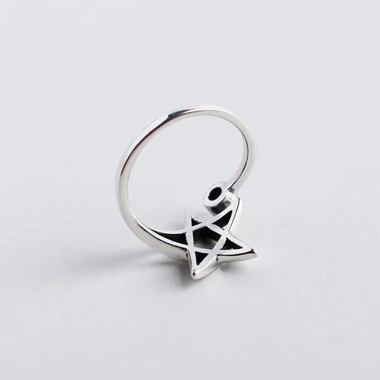 Anillo Pentagrama Plata S925
