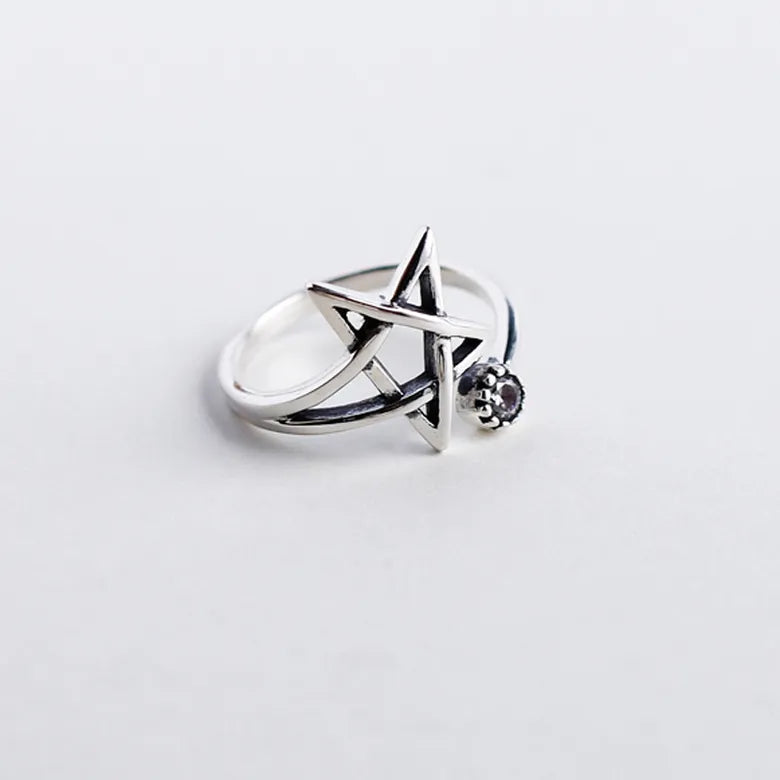 Anillo Pentagrama Plata S925