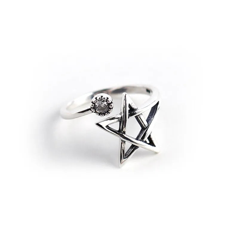 Anillo Pentagrama Plata S925