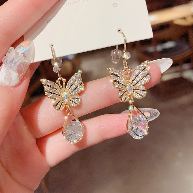 PENDIENTES DE MARIPOSA BRILLANTES