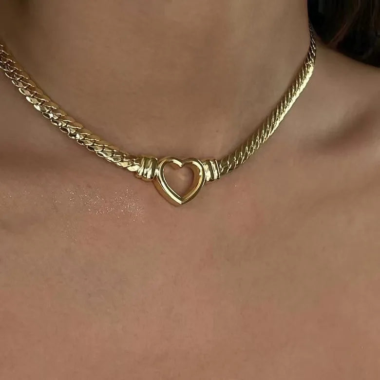 Collar "Golden Heart Essence" acero inoxidable