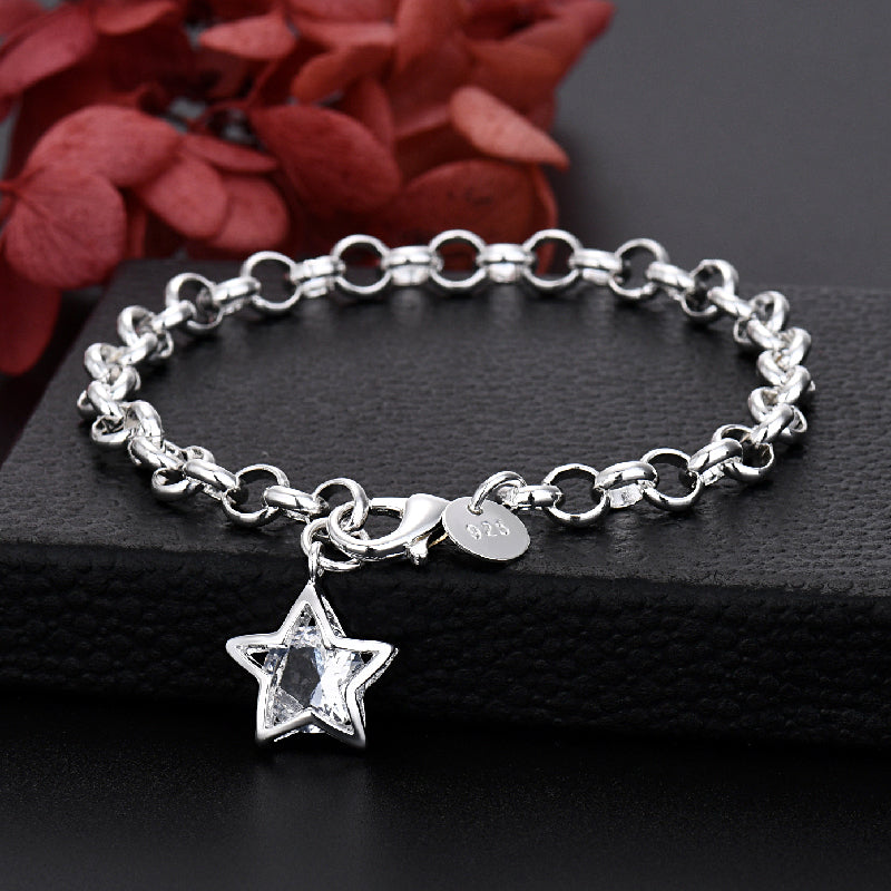 Conjunto de estrellas de plata s925