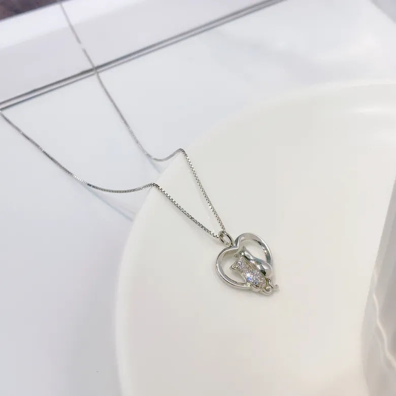 Collar gato de plata 925